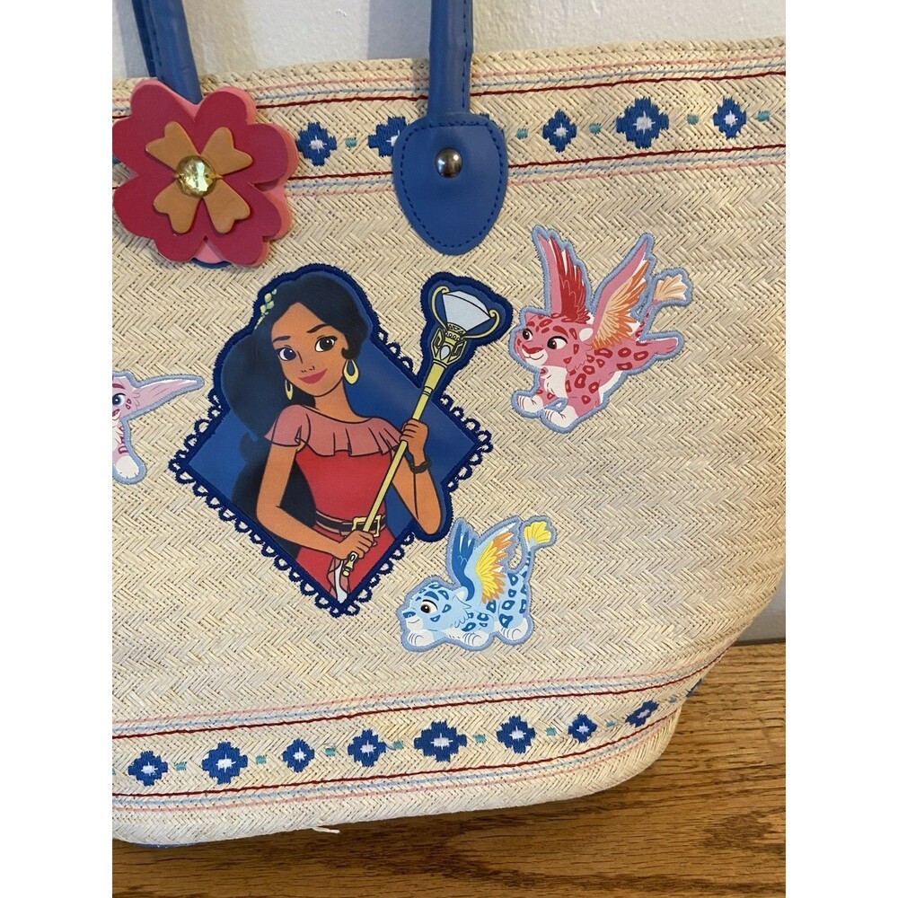 Disney Store Elena of Avalor Princess Straw Summer Swim Bag Beach Wicker Travel - Picture 7 of 13